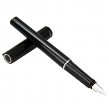 得力(deli)EF明尖钢笔 商务办公签字笔书写练字墨水笔 S160EF黑